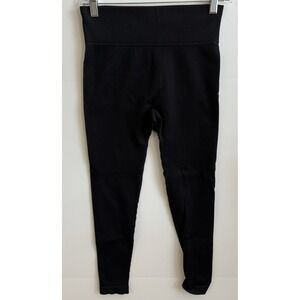 Lululemon Leggings Women's Black Ribbed High Rise Pant Yoga Gym See Measurements